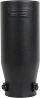 🔧 dc sports ex-1011b performance bolt-on resonated muffler tip - universal fitment - matte black powdercoat logo