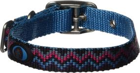 img 2 attached to 🐶 Deluxe Single Thick Nylon Dog Collar with Hamilton Brushed Hardware