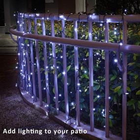 img 2 attached to 🌟 MYGOTO LED String Lights: 165FT 500LED Green Wire Waterproof String Lights with 8 Modes for Indoor/Outdoor Party Wedding Home Patio Lawn Garden Supplies - Cool White