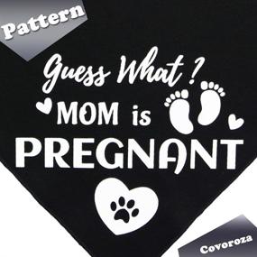 img 1 attached to 🐾 Covoroza - 2 PCS Dog Bandana Set, Perfect for Pregnant Canines and Celebrating Pregnancy - Mom is Expecting! Pet Scarf Decorations Accessories in Black