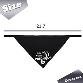 img 3 attached to 🐾 Covoroza - 2 PCS Dog Bandana Set, Perfect for Pregnant Canines and Celebrating Pregnancy - Mom is Expecting! Pet Scarf Decorations Accessories in Black