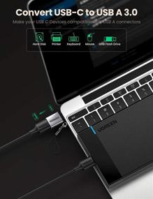 img 3 attached to Адаптер UGREEN USB C к USB 3.0 (2 шт.) - Тип C мужской к USB женской адаптер OTG, 🔌 Адаптер Thunderbolt 3 к USB - Совместим с MacBook Air 2020, iPad Pro 2020, Galaxy Note20 Ultra и другими (серый)