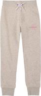 👖 stylish calvin klein little sweatpant fa21anthracite for girls – trendy girls' clothing for fall/winter 2021 logo