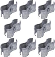 🐾 8 sets of saddle clamps for 1-5/8" chain link fence panels: ideal for kennels, dog runs, or temporary fencing logo