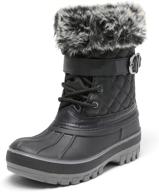 👢 dream pairs boys' shoes - fur lined insulated waterproof boots: top-rated winter footwear логотип