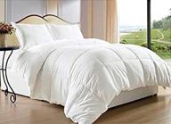 🛏️ celine linen luxury ultra plush down alternative comforter: full/queen, double-filled, white logo