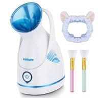 villsure nano ionic facial steamer: portable 🌬️ home spa with face brushes and hair band logo