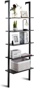 img 4 attached to Bookshelf Ladder Bookcases Shelves Organizer
