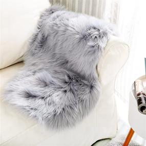 img 2 attached to Кресло Reafort Super Sheepskin 20 дюймов х 36 дюймов для домашнего декора