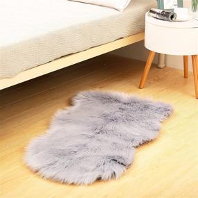 img 3 attached to Кресло Reafort Super Sheepskin 20 дюймов х 36 дюймов для домашнего декора