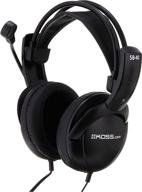 koss sb40 computer headset with built-in microphone logo