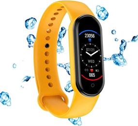 img 4 attached to Waterproof Full Touch Screen Smart Fitness Band with Heart Rate Monitor, Step Counter Pedometer Watch – Steel.Frame.Motor Fitness Tracker for Women & Men