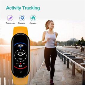 img 1 attached to Waterproof Full Touch Screen Smart Fitness Band with Heart Rate Monitor, Step Counter Pedometer Watch – Steel.Frame.Motor Fitness Tracker for Women & Men