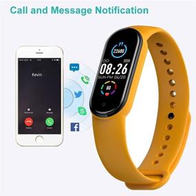 img 2 attached to Waterproof Full Touch Screen Smart Fitness Band with Heart Rate Monitor, Step Counter Pedometer Watch – Steel.Frame.Motor Fitness Tracker for Women & Men