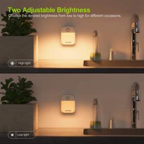 img 3 attached to 🔦 AUVON Motion Sensor Closet Lights - High & Medium Brightness LED Night Light (3 Pack) - Stick-On Cordless Battery Operated - Wall Lights for Hallway, Stairs, Kitchen, Bathroom, Bedroom - Convenient Lighting Solution