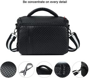 img 3 attached to 📷 Compact Camera Bag with Adjustable Shoulder Strap for Canon, Nikon, Sony, Olympus, Panasonic SLR/DSLR Camera and Accessories - MCHENG