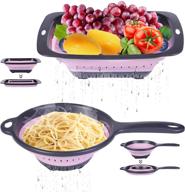 🍝 convenient collapsible silicone colander and strainer set - 7.5 inches-2 quarts and 8.6 inches-3 quarts - perfect for pasta, vegetables, and fruits - dld folding colander logo