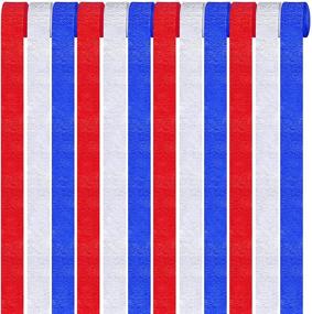 img 3 attached to Red White Blue Patriotic Party Decorations Set: Bulk Assortment of Crepe Paper Streamers, Hanging Swirls, Foil Steamers, with American Flag Star Cutouts - Ideal for 4th of July, Independence Day, Memorial Day