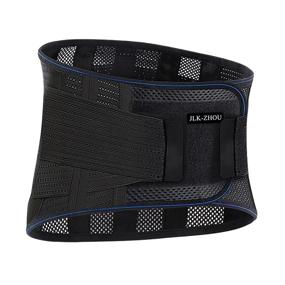 img 4 attached to JLK ZHOU Adjustable Lumbar Support Black XL