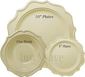 img 2 attached to BuyNsave Plastic Disposable Dinnerware Collection