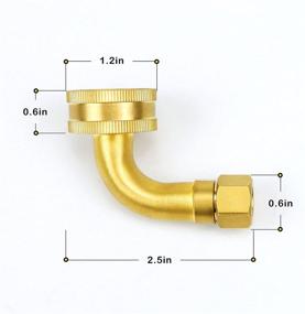 img 2 attached to 🔧 W10685193 Dishwasher Swivel Gooseneck Elbow Hose Solid Brass by AMI PARTS - Compatible with KitchenAid & Kenmore, 3/4 by 3/8 Inch - Replaces 3288910, AP5808972, PS9493732, W10273460 - Pack of 2