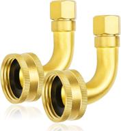 🔧 w10685193 dishwasher swivel gooseneck elbow hose solid brass by ami parts - compatible with kitchenaid & kenmore, 3/4 by 3/8 inch - replaces 3288910, ap5808972, ps9493732, w10273460 - pack of 2 логотип