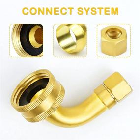 img 3 attached to 🔧 W10685193 Dishwasher Swivel Gooseneck Elbow Hose Solid Brass by AMI PARTS - Compatible with KitchenAid & Kenmore, 3/4 by 3/8 Inch - Replaces 3288910, AP5808972, PS9493732, W10273460 - Pack of 2