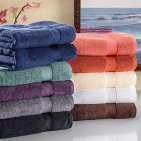 img 1 attached to 🛁 SUPERIOR 2-Piece Zero Twist Cotton Towel Set - Extra Soft Bath Towels, Long-Staple Brick Cotton Towels