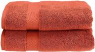 🛁 superior 2-piece zero twist cotton towel set - extra soft bath towels, long-staple brick cotton towels logo