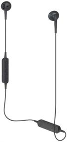img 3 attached to Audio-Technica ATH-C200BT Wireless Bluetooth In-Ear Headphones with In-Line Mic & Control - Black