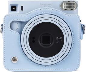 img 3 attached to 📸 QUEEN3C Instant Square SQ1 Camera Case - Glacier Blue, Adjustable Shoulder Strap, Designed for Fujifilm Instax Square SQ1 Instant Camera