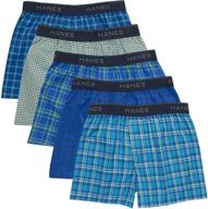 🩲 hanes boys' tartan medium colors boxer underwear: comfortable and trendy clothing for kids logo