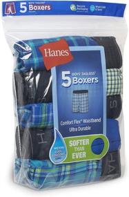 img 3 attached to 🩲 Hanes Boys' Tartan Medium Colors Boxer Underwear: Comfortable and Trendy Clothing for Kids