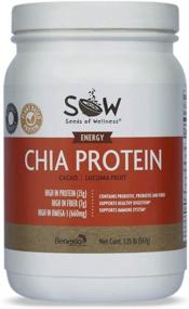 img 3 attached to 🌱 SOW - SEEDS OF WELLNESS Chia Protein Powder: Chocolate & Lucuma Energy Blend | 1.25 LB Plant-Based, Gluten-Free, Non-Dairy, Vegan, Non-GMO, Lactose-Free