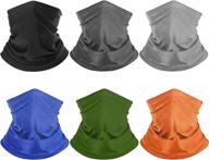 🌞 sun scarf uv protection bandana neck gaiter: unisex reusable face cover balaclava logo