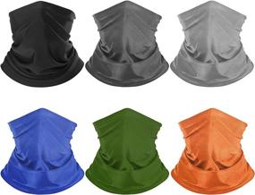 img 4 attached to 🌞 Sun Scarf UV Protection Bandana Neck Gaiter: Unisex Reusable Face Cover Balaclava