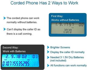 img 3 attached to 📞 HePesTer P-33 Basic Corded Phone for Home Office with Caller ID, Calculator, Speakerphone, Mute Function - Black