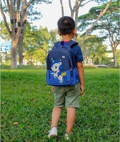 img 2 attached to Backpack CHERUBIC Waterproof Dinosaur Preschool