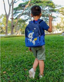img 1 attached to Backpack CHERUBIC Waterproof Dinosaur Preschool