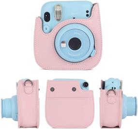 img 3 attached to Leebotree Instant Camera Accessories Compatible With Fujifilm Instax Mini 11 Instant Film Camera Include Case/Album/Wall Hang Frames/Film Frames/Border Stickers/Corner Stickers (Blush Pink)