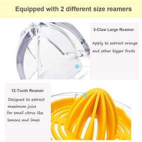 img 3 attached to 🍋 Citrus Juicer: Hand Squeezer with Measuring Cup, Anti-Slip Handle, and Egg Separator