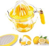 🍋 citrus juicer: hand squeezer with measuring cup, anti-slip handle, and egg separator logo