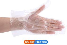 img 2 attached to Clear Disposable Service Gloves Thick