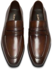 img 3 attached to Alipasinm Loafers Leather Business 11 Men's Shoes