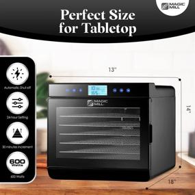 img 3 attached to 🌱 Enhanced Magic Mill Food Dehydrator Machine - Quick & Simple Setup, Digital Timer, Temperature Control, Keep Warm Feature, Drying Jerky, Herbs, Meat, Fruit, Vegetables, Overheat Protection, 7 Stainless Steel Trays