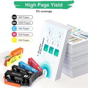 img 1 attached to 🖨️ High-quality Compatible Ink Cartridges for Canon PGI-280XXL CLI-281XXL, 280 XXL 281 XXL - Pixma Printer Compatible - TR7520 TR8520 TR8620 TS6120 TS6220 TS6320 TS702 TS8120 TS8320 TS9120 (5 Pack)