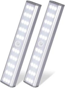 img 4 attached to 💡 Homelife LED Bars Motion Sensor Lights: Rechargeable 30 LED Closet Lights (2 Pack)