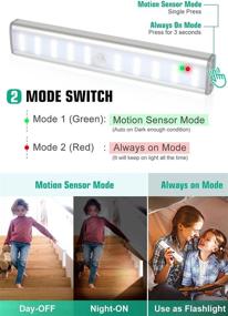 img 2 attached to 💡 Homelife LED Bars Motion Sensor Lights: Rechargeable 30 LED Closet Lights (2 Pack)