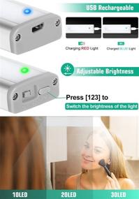 img 1 attached to 💡 Homelife LED Bars Motion Sensor Lights: Rechargeable 30 LED Closet Lights (2 Pack)