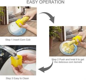 img 2 attached to 🌽 Cob Corn Stripper: Efficient Corn Stripping Tools for Easy Kitchen Gadget Corn Cutting and Peeling (2Pcs)